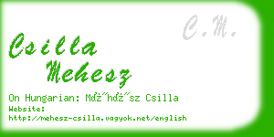 csilla mehesz business card